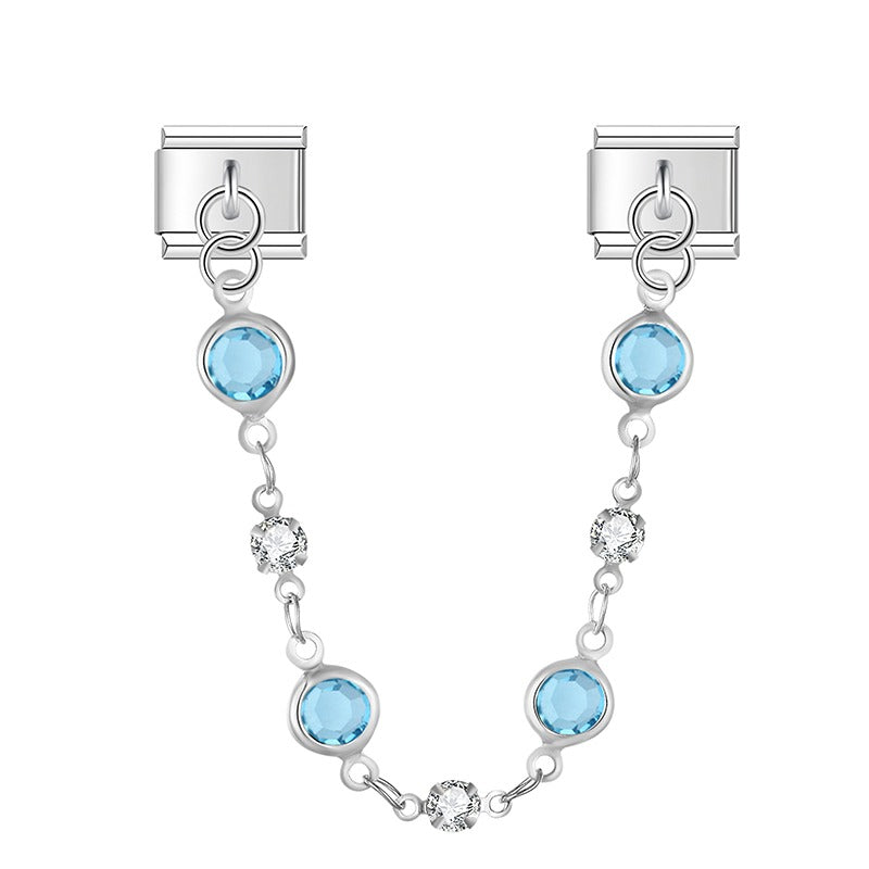 Colored Round Diamonds Chain DJ1568