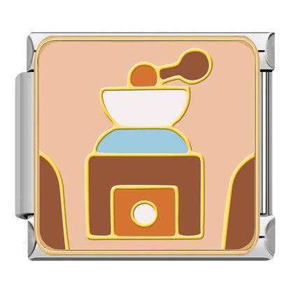 Cozy Café & Sweets Italian Charms — Coffee, Hamburger, Cake, Dessert & Food Bracelet Links