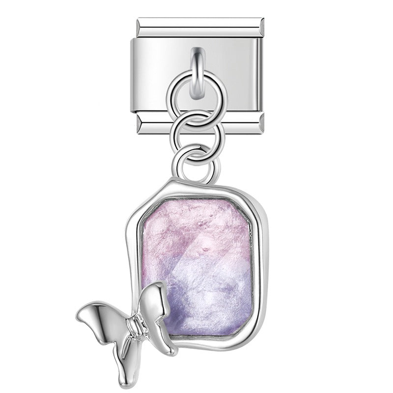 Colored Diamond Flower Butterfly DJ1633