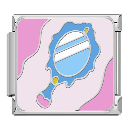 Charming Pink & Blue Fashion Icon Italian Charms — Handbag, Shoe, Bow & Fashion Dangle Links