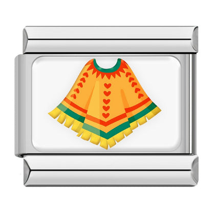 Mexican Fiesta & Heritage Italian Charms — Sombrero, Sugar Skull, Guitar, Piñata & Taco Links
