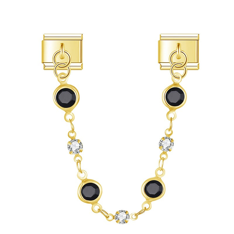 Colored Round Diamonds Chain DJ1568