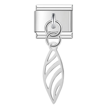 Delicate Cutout Leaf Dangle Charm
