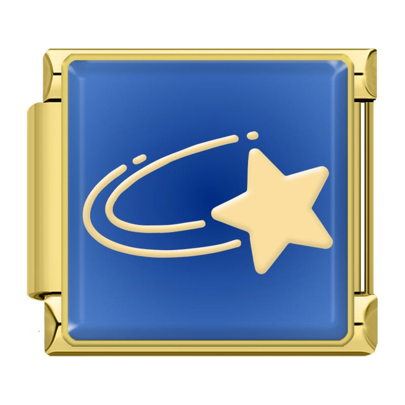 Blue starlit sky Moon Star Heart TZ168