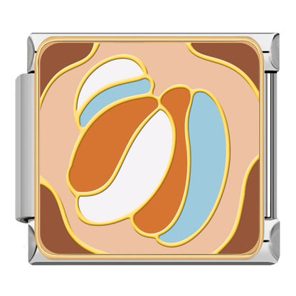 Cozy Café & Sweets Italian Charms — Coffee, Hamburger, Cake, Dessert & Food Bracelet Links