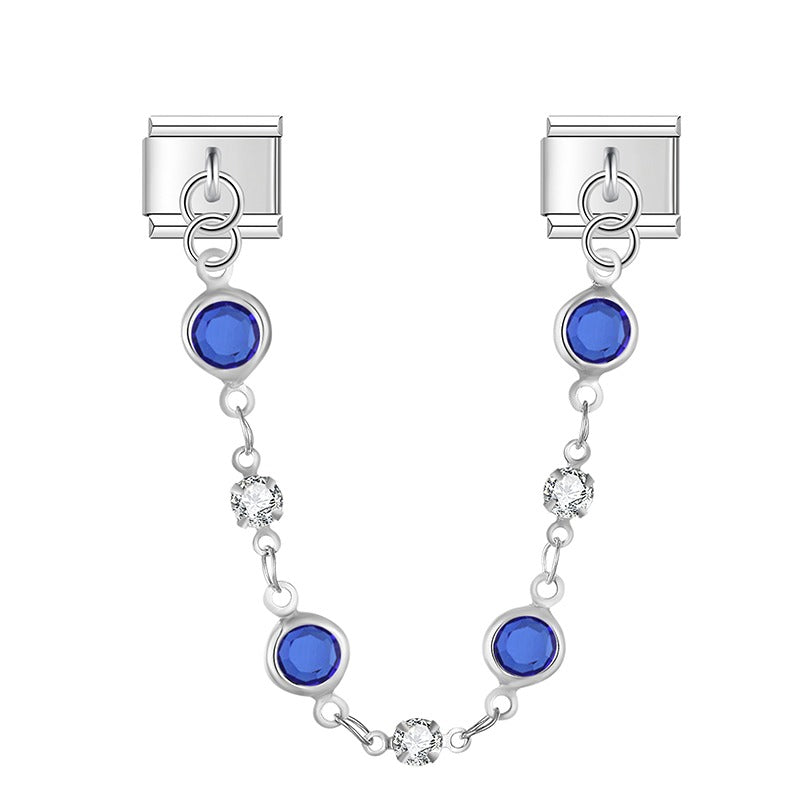 Colored Round Diamonds Chain DJ1568