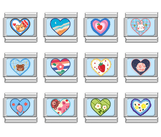 Sweet Blue Heart charms