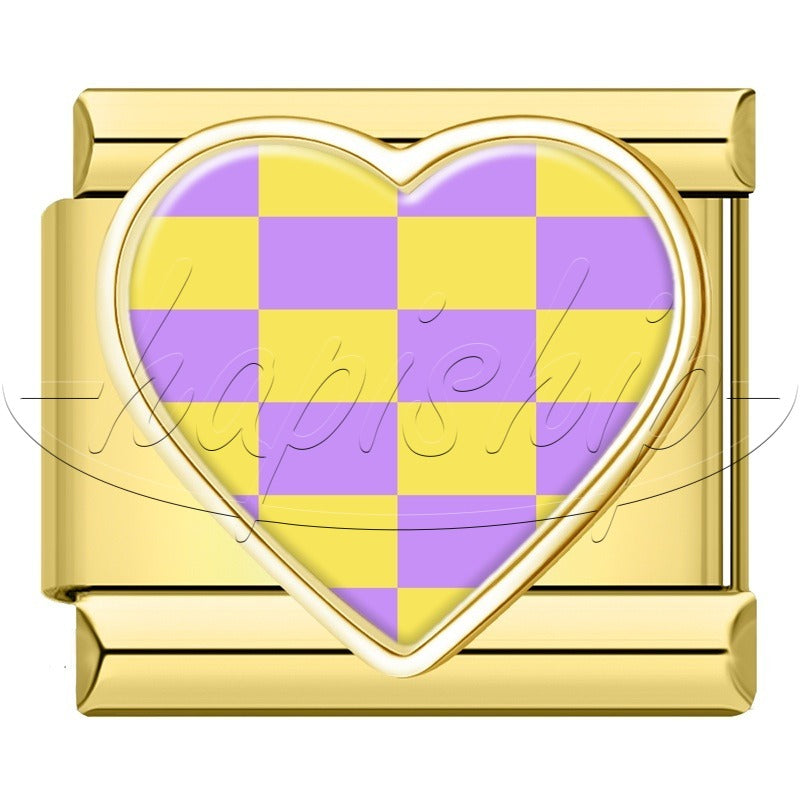 Colorful Grid Heart  TZ158