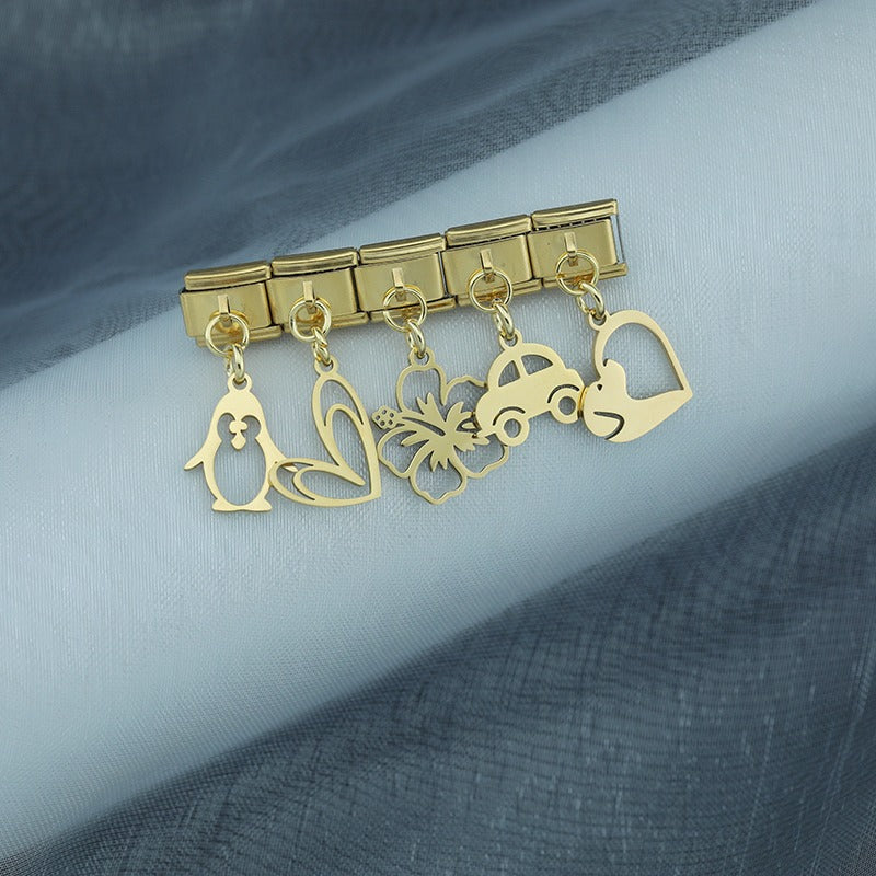 elegant charms Flower Heart Car Dog Penguin