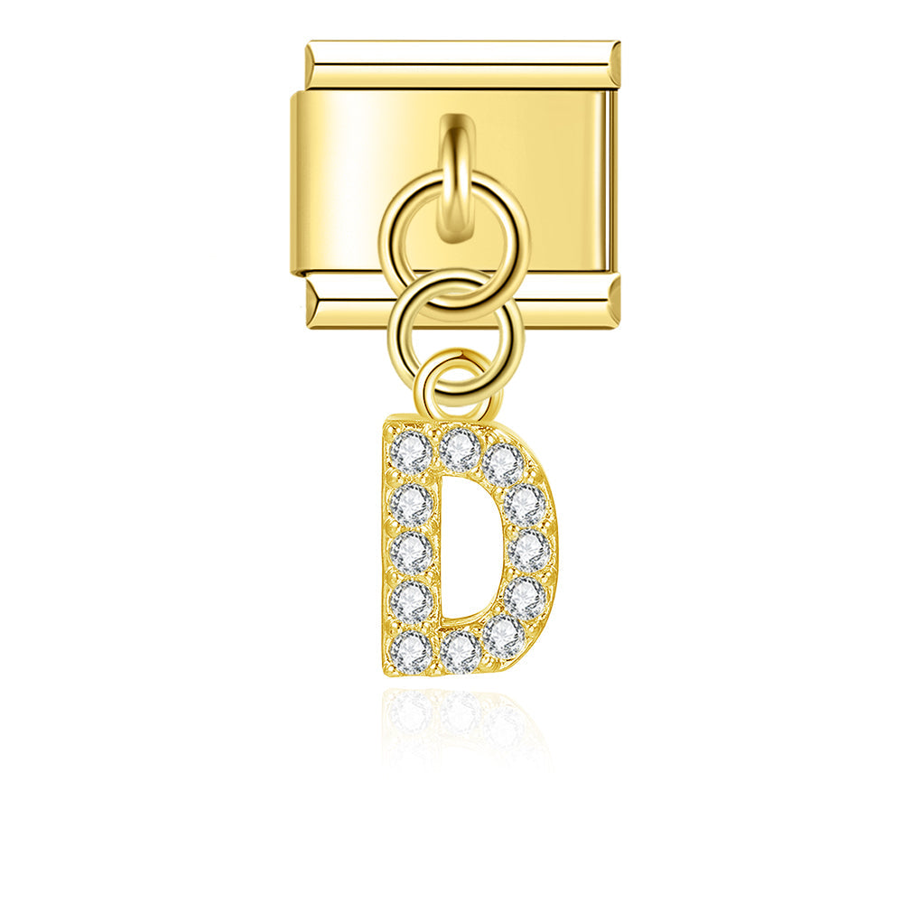 gold / silver  Letters charms  DJ2293