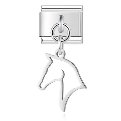 Enamel Starfish & Seashell Dangle Charm for Charm Bracelets