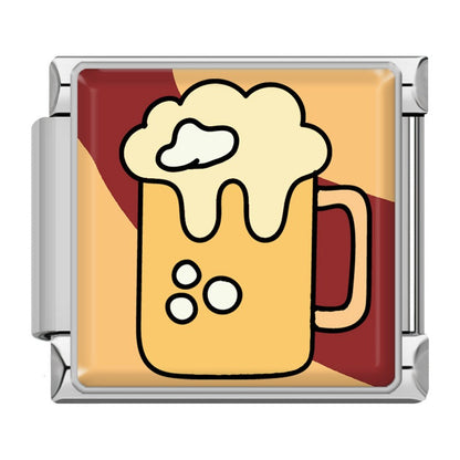 Brown Celebration & Autumn Italian Charms — Thanksgiving, Harvest & Autumn Icon Charm Links