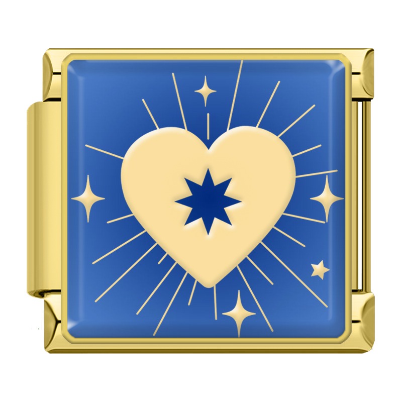 Blue starlit sky Moon Star Heart TZ168