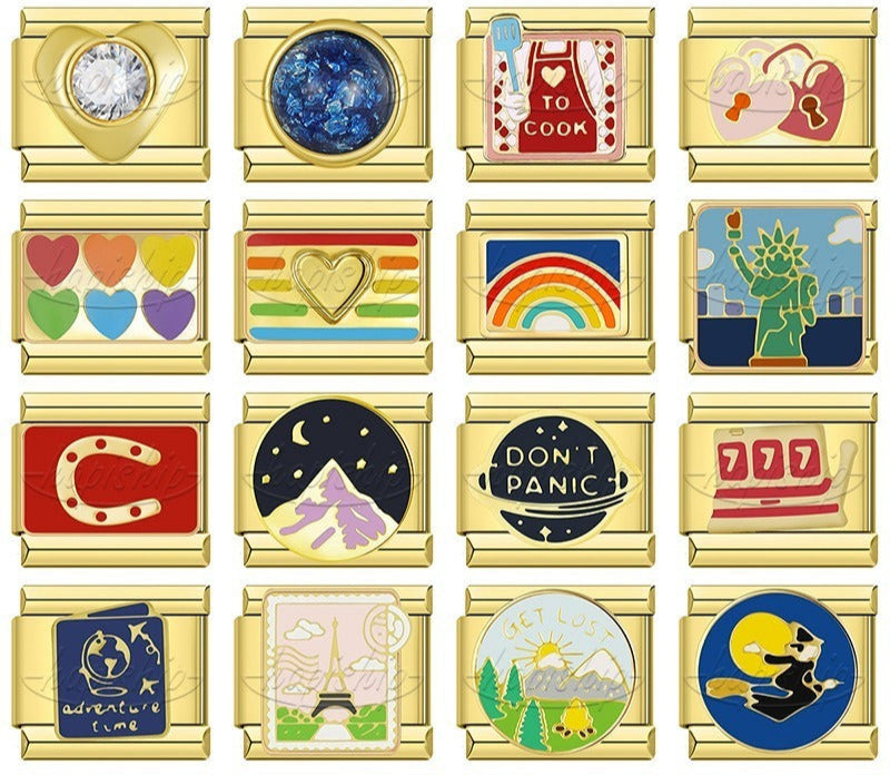 Golden Heart Rainbow Witch Stamp DJ2041-C