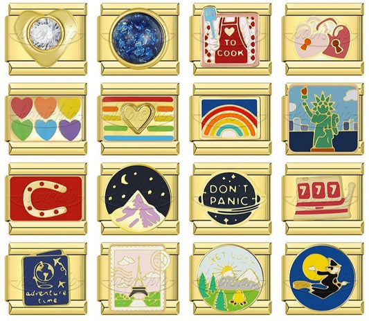 Golden Heart Rainbow Witch Stamp DJ2041-C