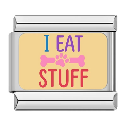 Love My Dog & Cat Italian Charms — Pet Lover Enamel Bracelet Links