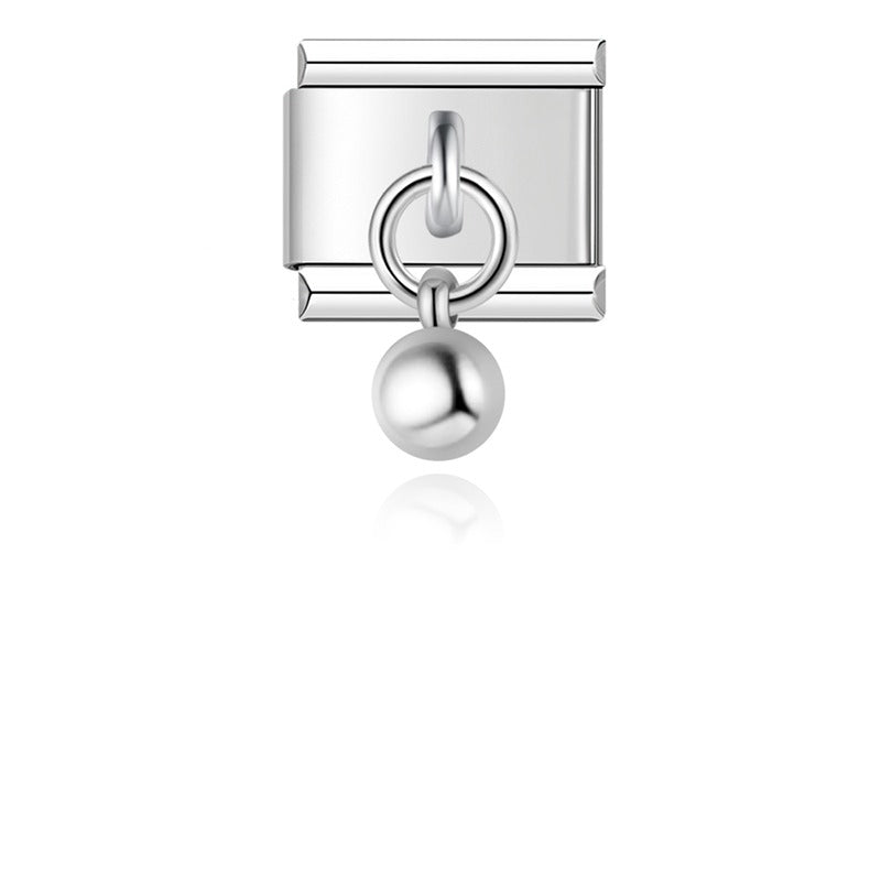 silver dangle beads charms
