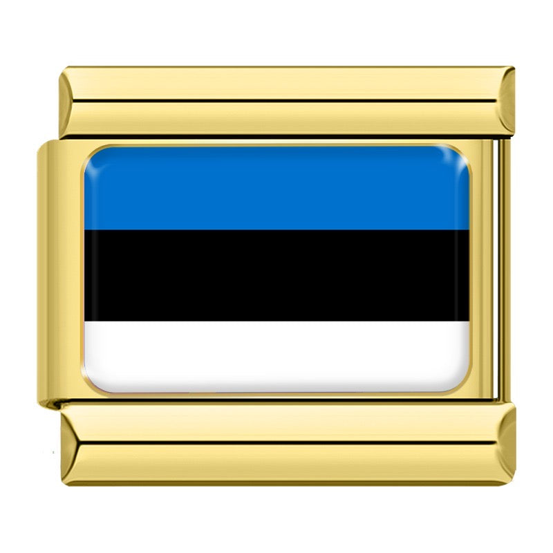 Golden National Flag Charms