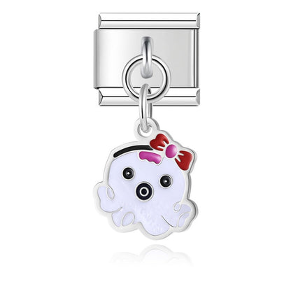 Sculpted Enamel Penguin Dangle Charm