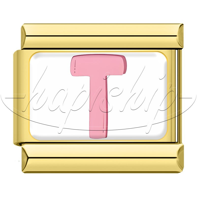 Golden Colorful 26 English Letters TZ037-Gold