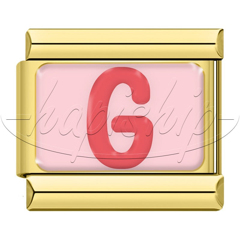 Golden Red 26 English Letters  TZ065