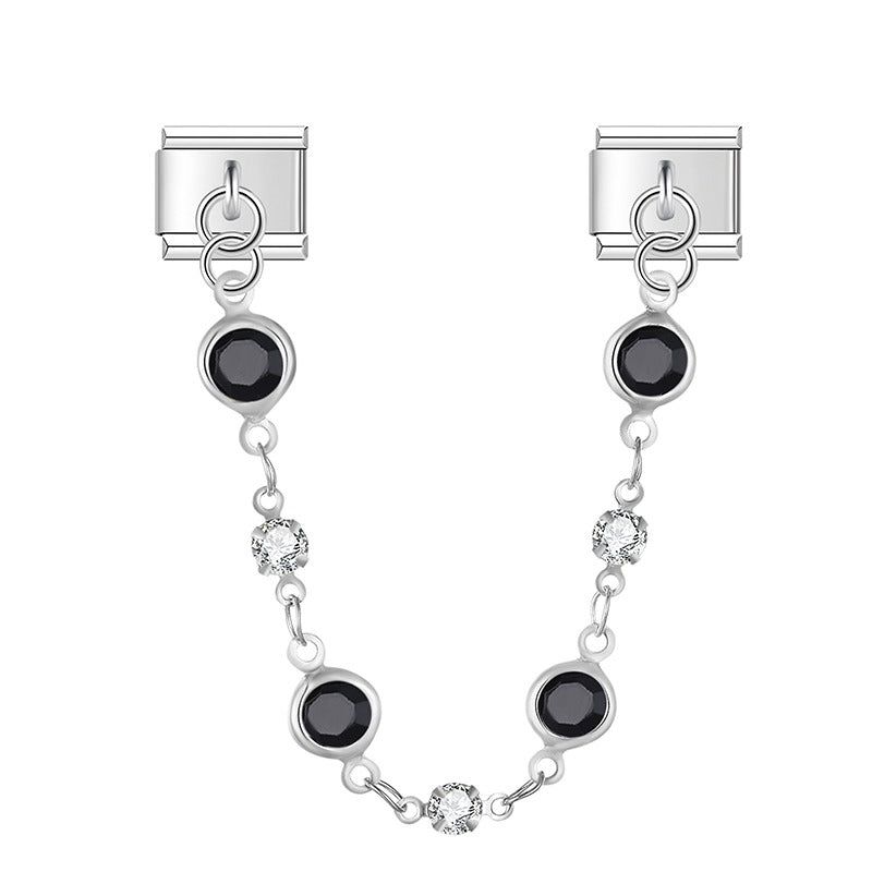 Colored Round Diamonds Chain DJ1568