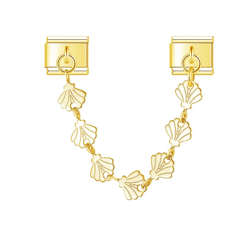 Shell Beads Chains silver&gold