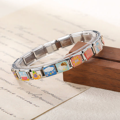 Pastel Magic, Self-Care & Good Luck Italian Charms — Good Night, Luck & Wellness Bracelet Links
