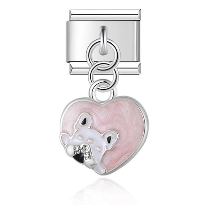 The Classic Motif & Colourful Enamel Dangle Charm in Gold