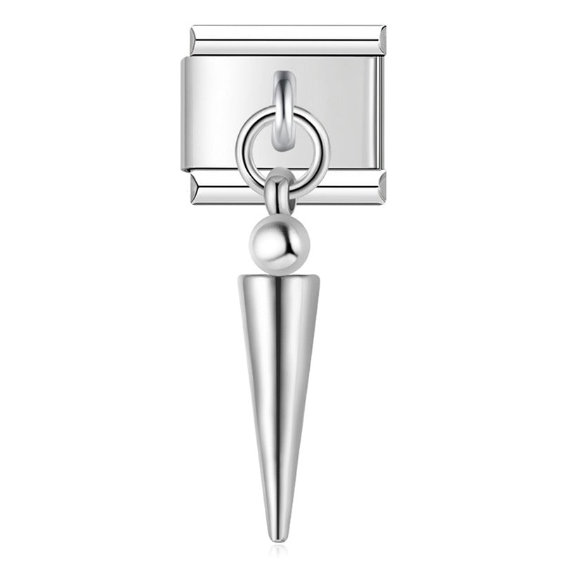 silver dangle beads charms