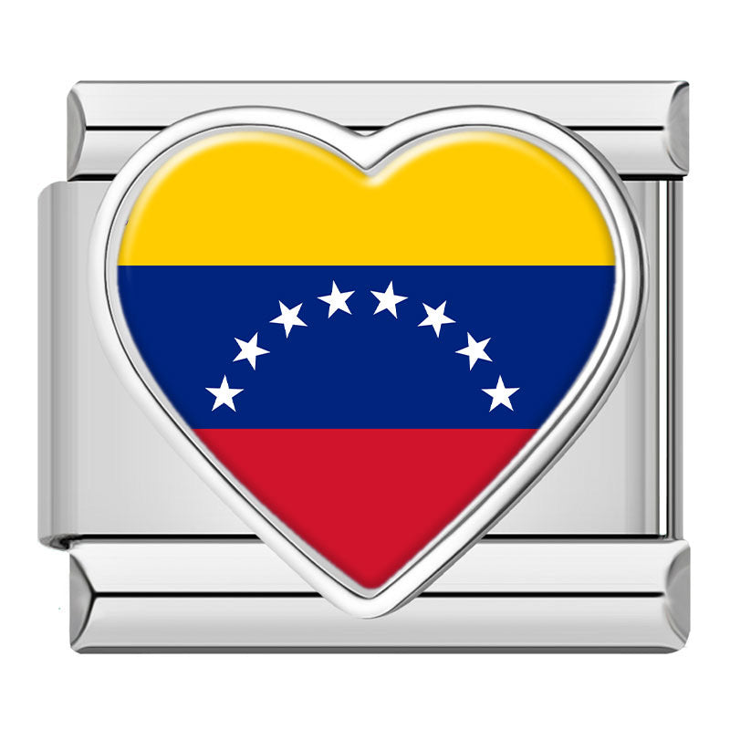 Silver Heart National Flag world countries