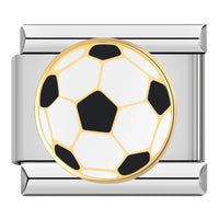 Football Italian Charm — Classic Football Icon 9mm Bracelet Link