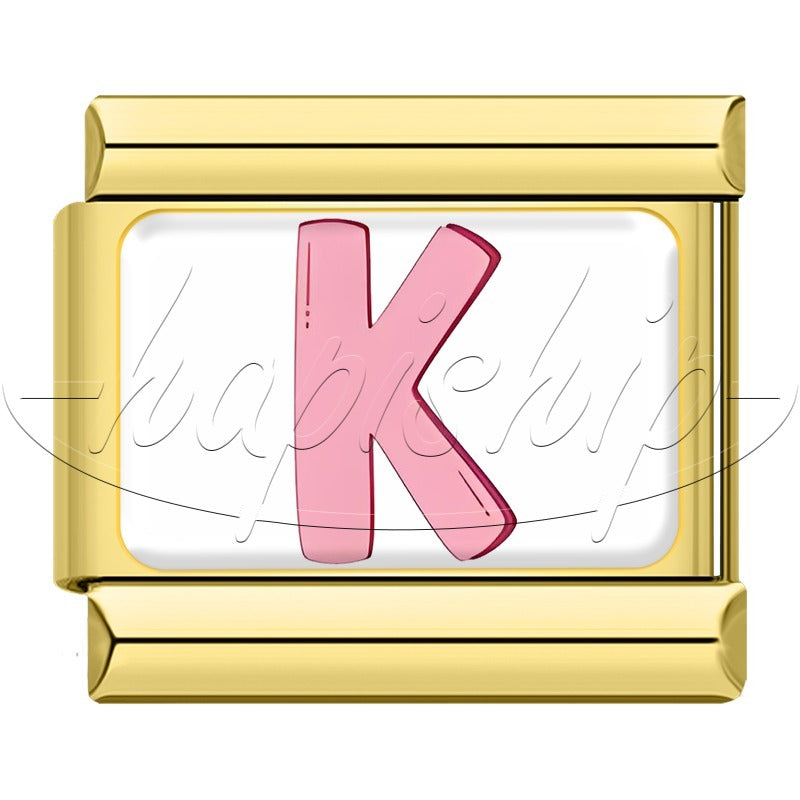 Golden Colorful 26 English Letters TZ037-Gold