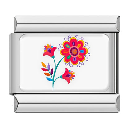 Mexican Fiesta & Heritage Italian Charms — Sombrero, Sugar Skull, Guitar, Piñata & Taco Links