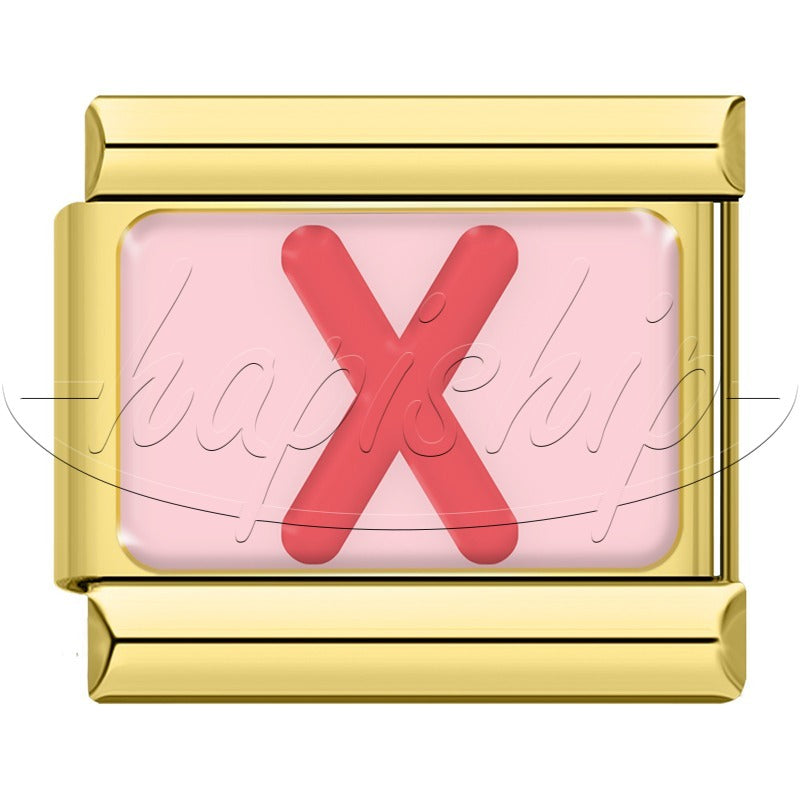 Golden Red 26 English Letters  TZ065