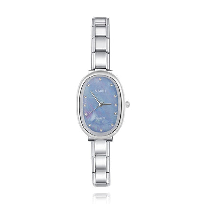 Classic Oval Case Italian Charm Watch — Graceful Everyday Watch Bracelet