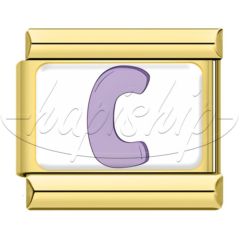 Golden Colorful 26 English Letters TZ037-Gold