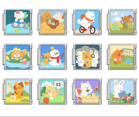 Animals Cat Dog Bear Mouse  TZ135-Silver