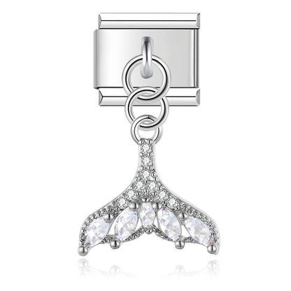 Enamel Mermaid & Ocean Fantasy Dangle Charm for Charm Bracelets