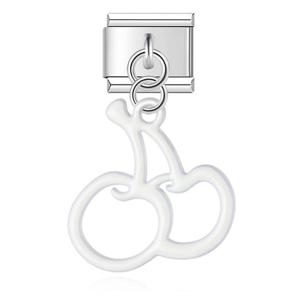 Enamel Holly & Berry Wreath Dangle Charm