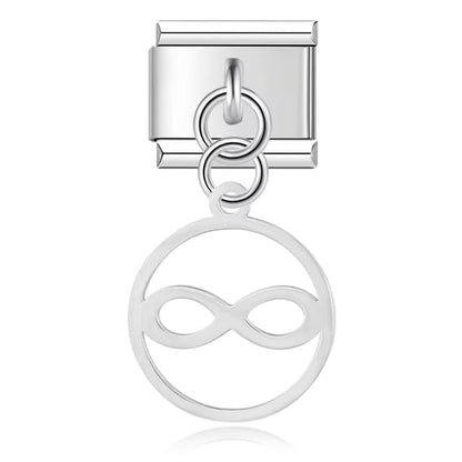 Round Infinite Mama, Love & Family Butterfly Charms