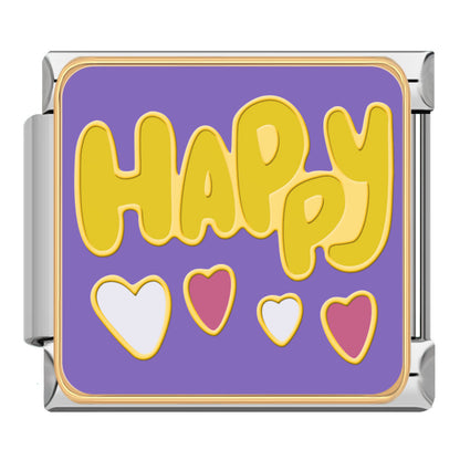 Pop Art Affirmation Italian Charms — Star, Like, Do It, Happy, Level Up, You Are Amazing & More