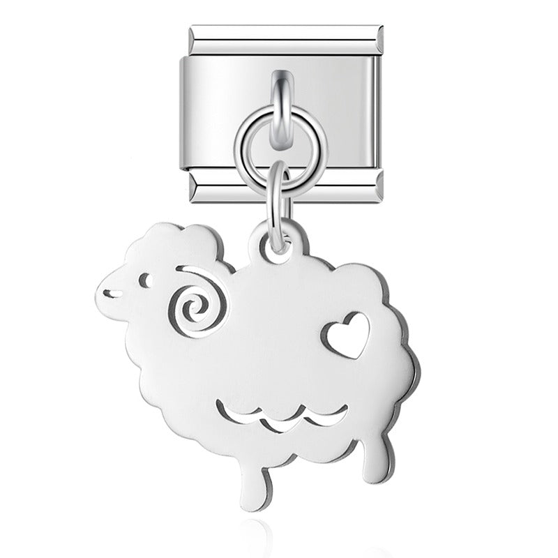 Animals themed italian charms gold&silver