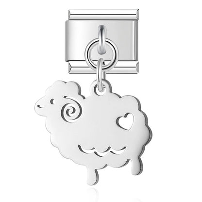 Enamel Starfish & Seashell Dangle Charm for Charm Bracelets