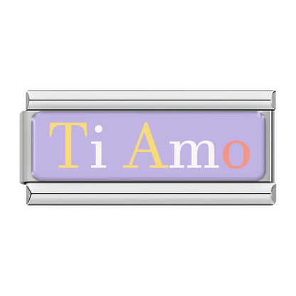 Multilingual ‘I Love You’ Message Italian Charms — Silver Love Message Dangle Links in Multiple Languages