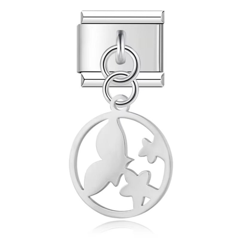 Round Infinite Mama Love Family Butterfly