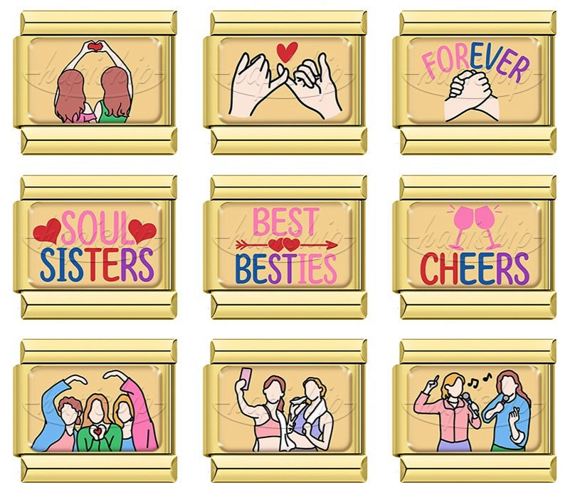 Golden Forever Friendship Cheers  TZ018-Gold