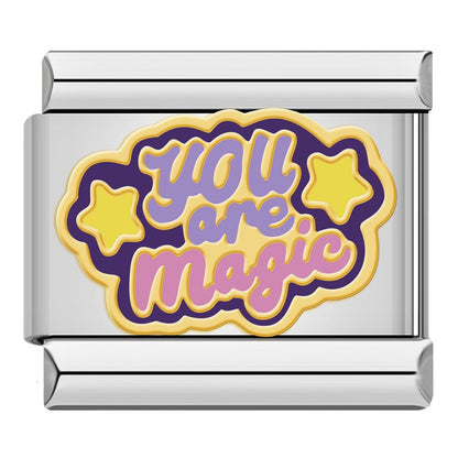 Cute Magic & Bee Puns Italian Charms — Bee Queen, Flower Angel & Nature Bracelet Links