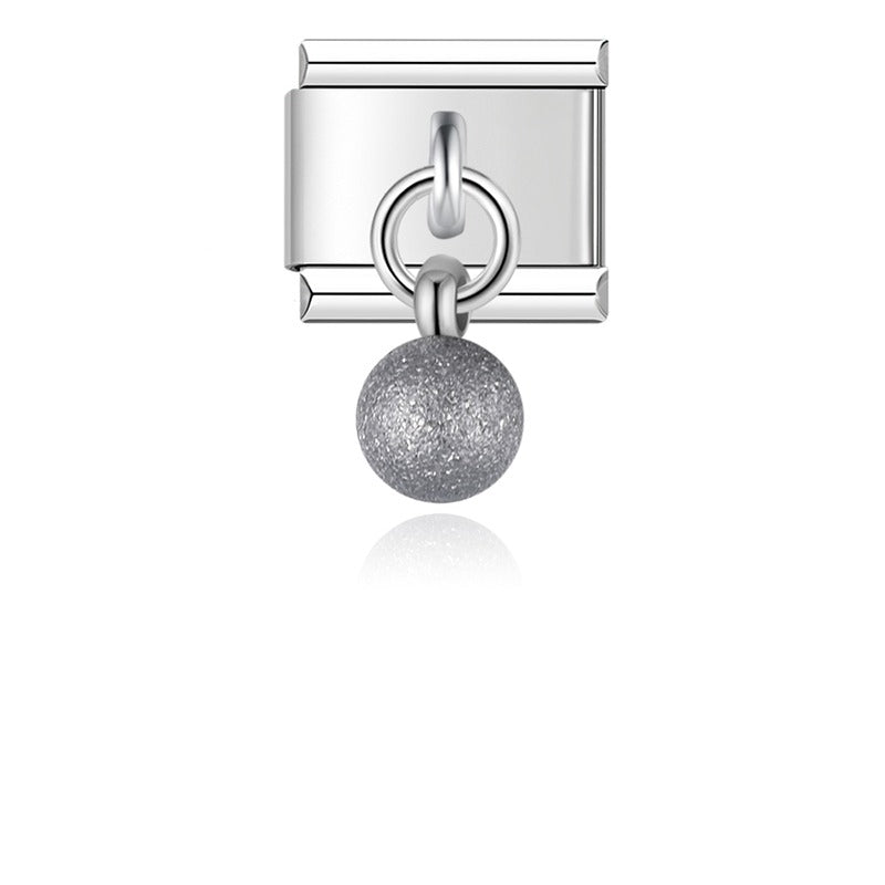 silver dangle beads charms