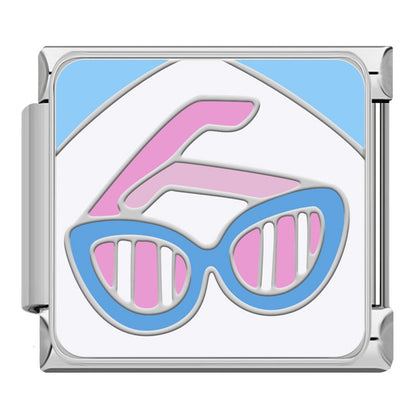 Charming Pink & Blue Fashion Icon Italian Charms — Handbag, Shoe, Bow & Fashion Dangle Links